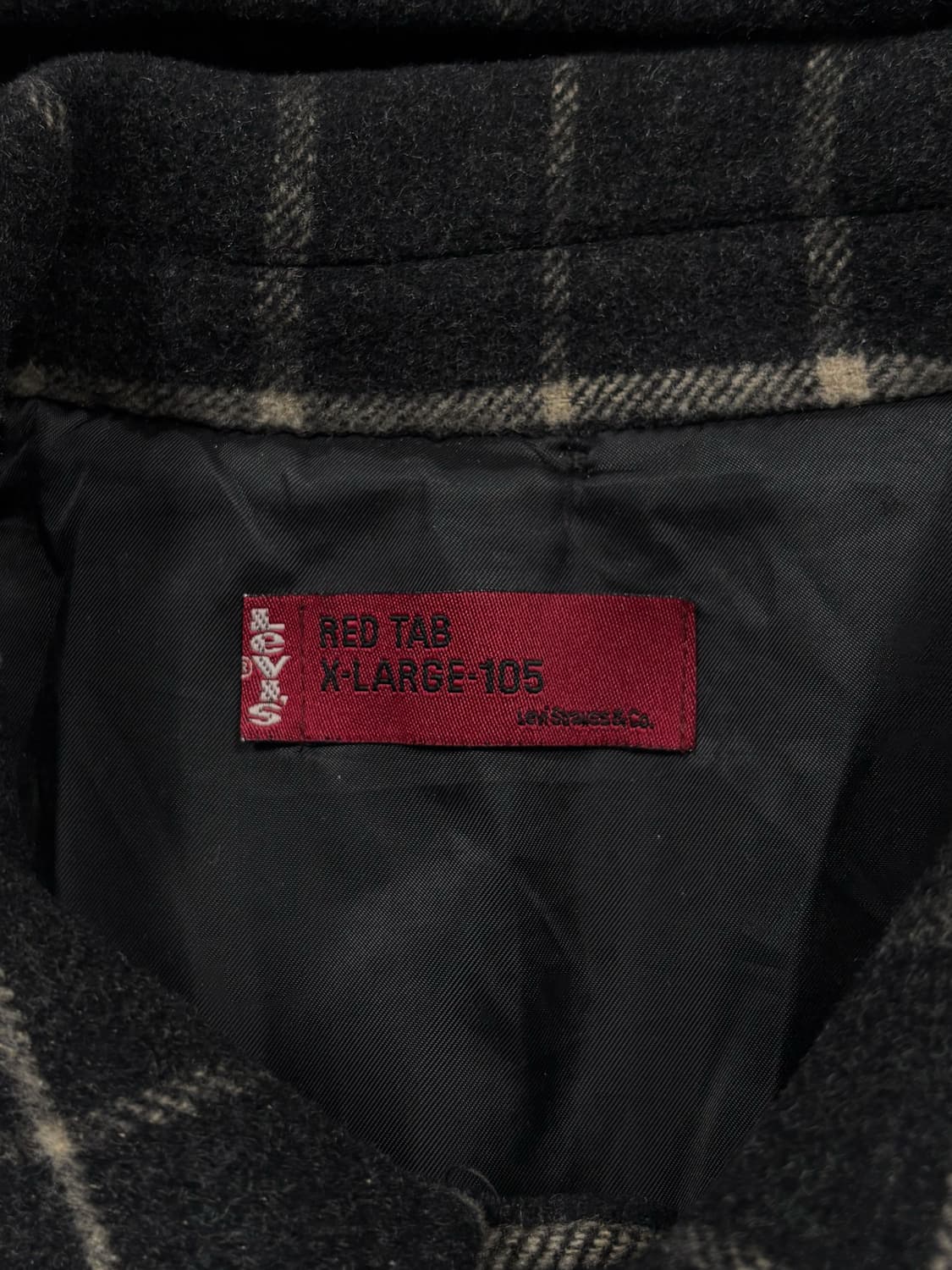 리바이스 체크 롱코트 상품이미지8