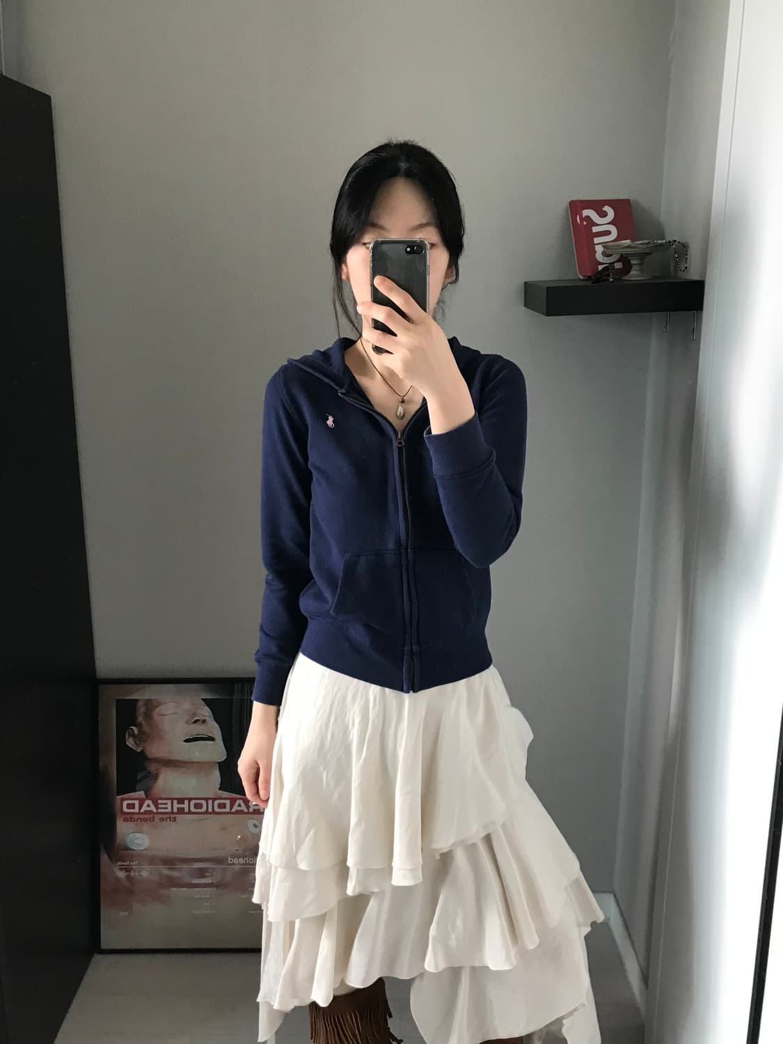 폴로 랄프로렌 포니로고 딱붙핏 네이비 후드집업 상품이미지2