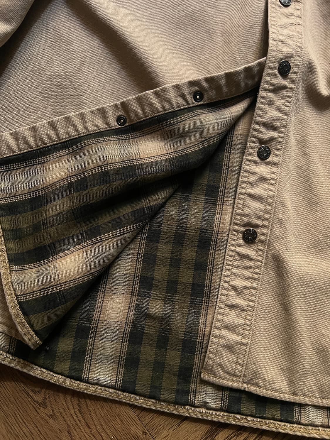 [XL]엘엘빈 USA 체크 라이닝 캔버스 아웃도어 셔츠 상품이미지5