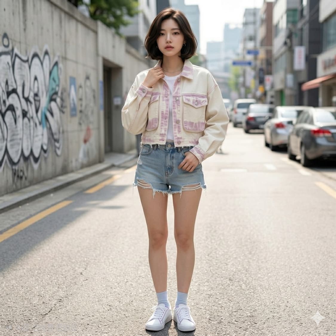 풀앤베어(PULL&BEAR) 타이다이 데님 자켓 상품이미지1