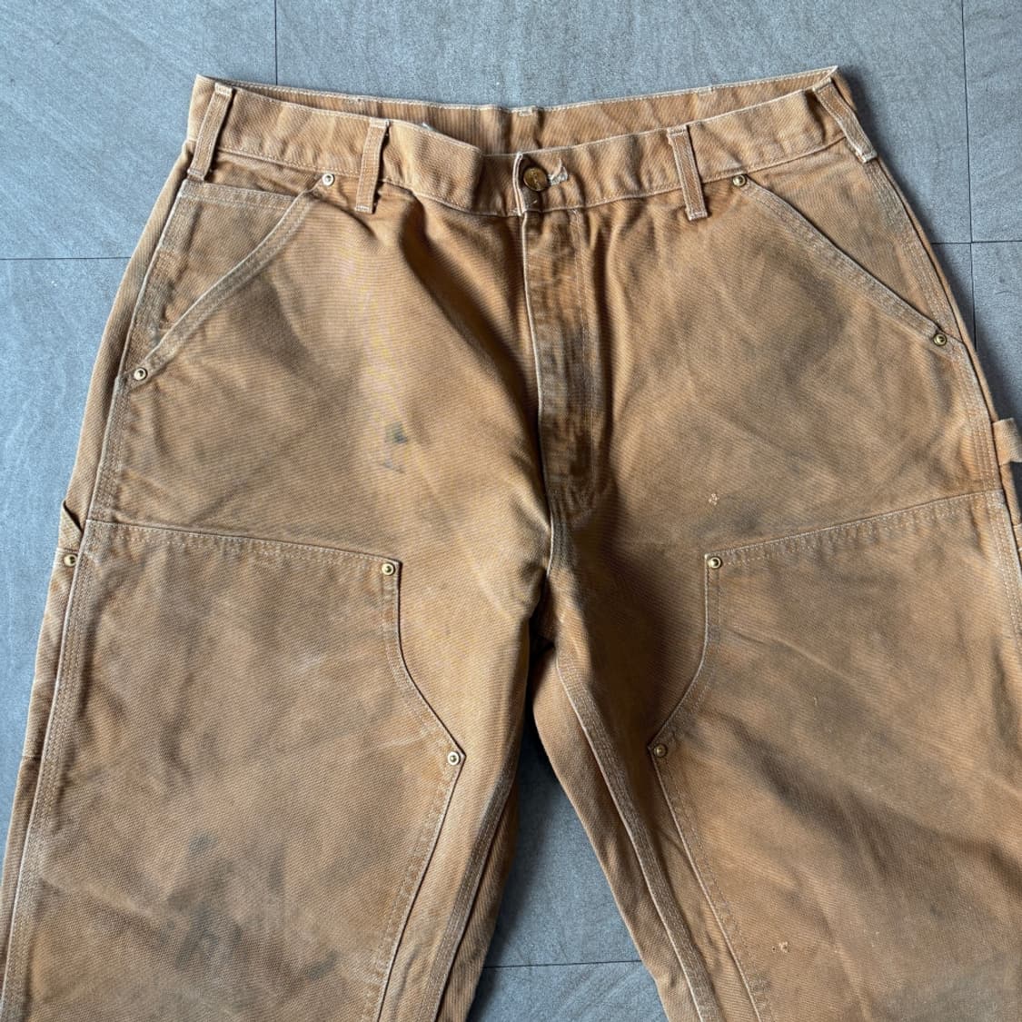 칼하트 정품 브라운 더블니 팬츠 바지 상품이미지2