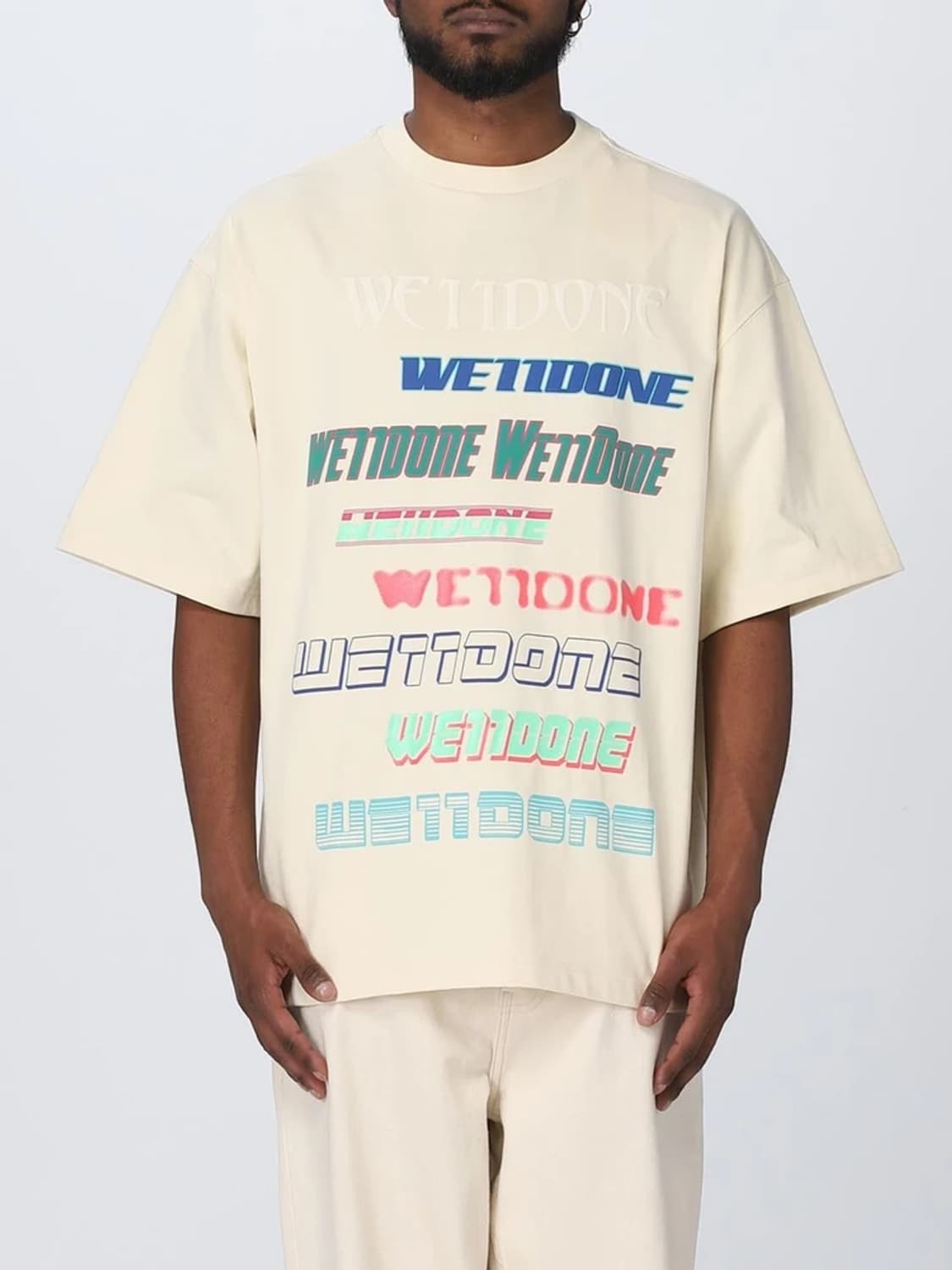 웰던 WE11DONE 멀티 그래픽 오버 반팔 티셔츠 PN9274 상품이미지2