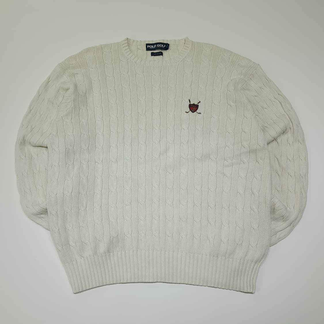 CL066 L 폴로 골프 90s 크림 화이트 시그니처 쉴드 엠블럼 케이 상품이미지1