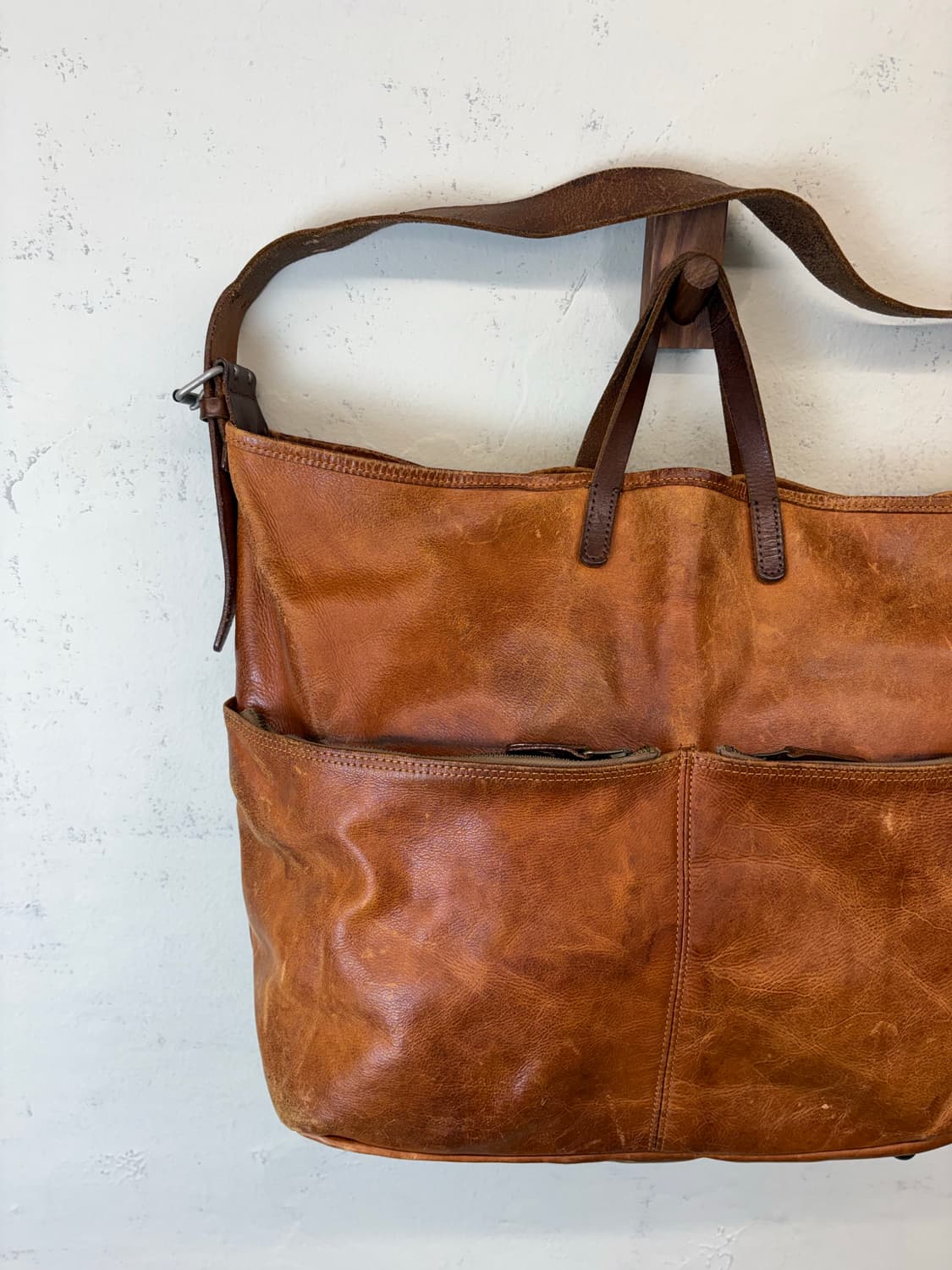 BAGGY PORT 배기포트 빈티지 브라운 레더 숄더백 상품이미지7