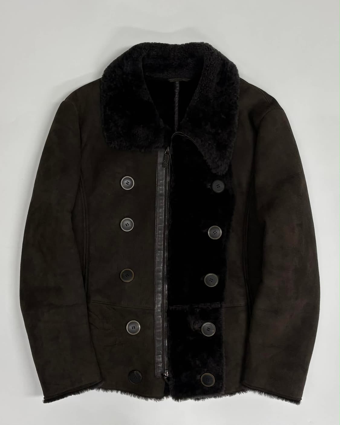 조르지오 아르마니 브레스티드 양가죽 무스탕 자켓 상품이미지1