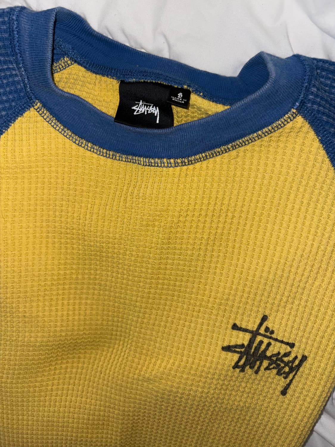 스투시 베이직 스투시 투톤 롱슬리브 티셔츠 상품이미지1