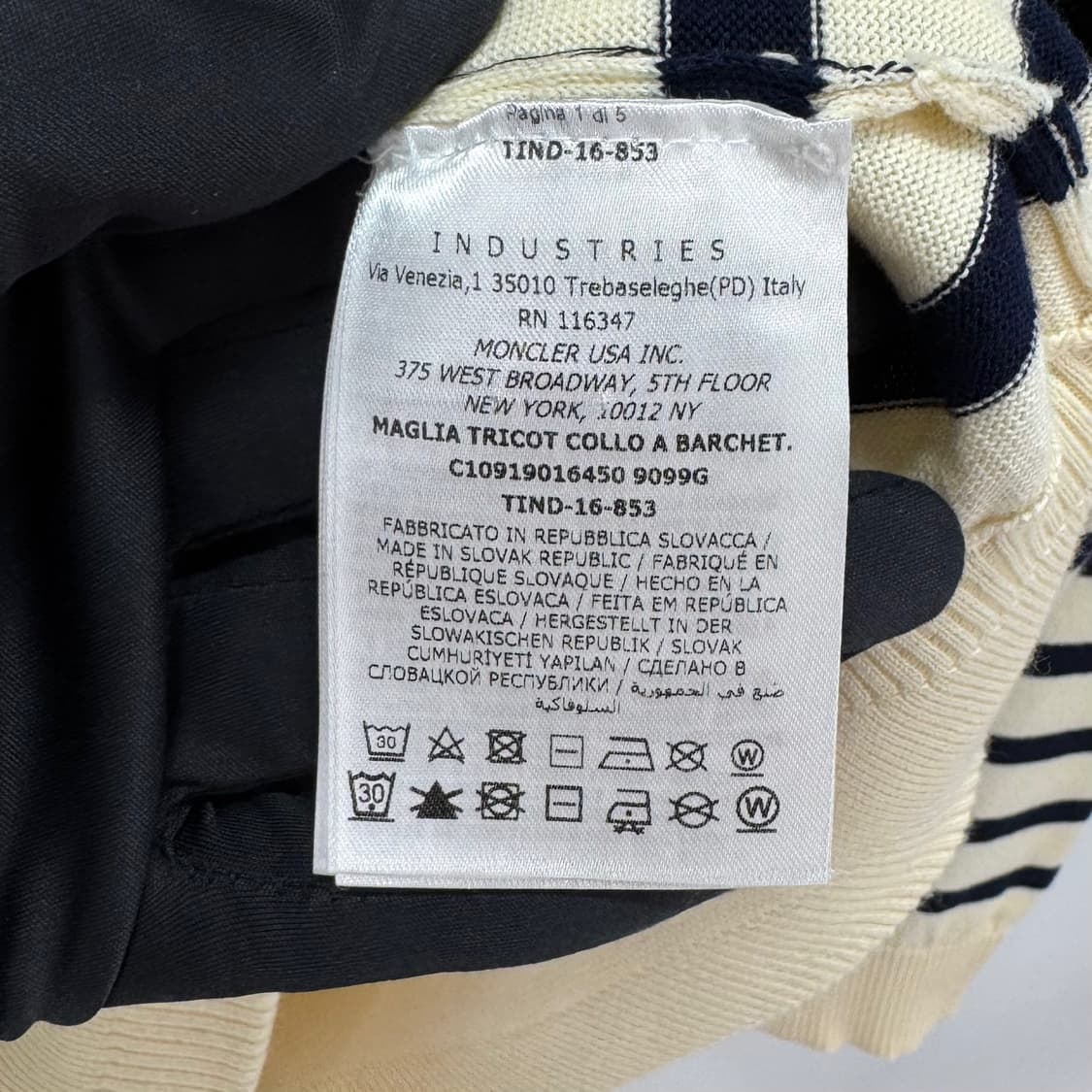 [XL사이즈] 몽클레어 스트라이프 니트 아이보리 상품이미지9