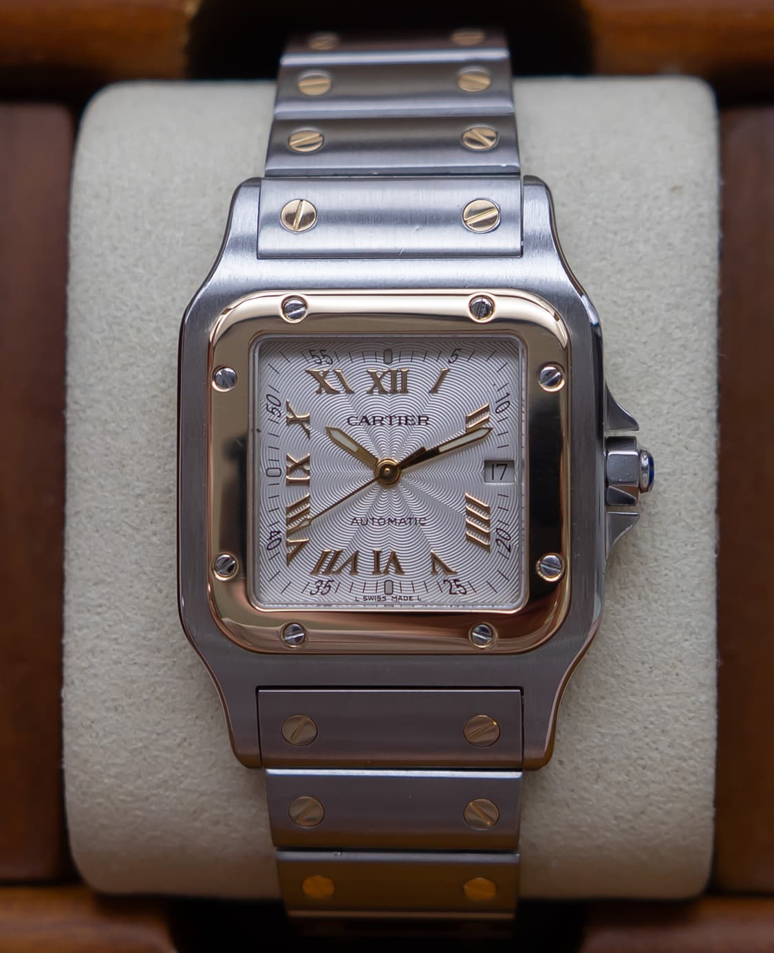 까르띠에 산토스 갈베 LM 콤비 오토매틱 시계 상품이미지1