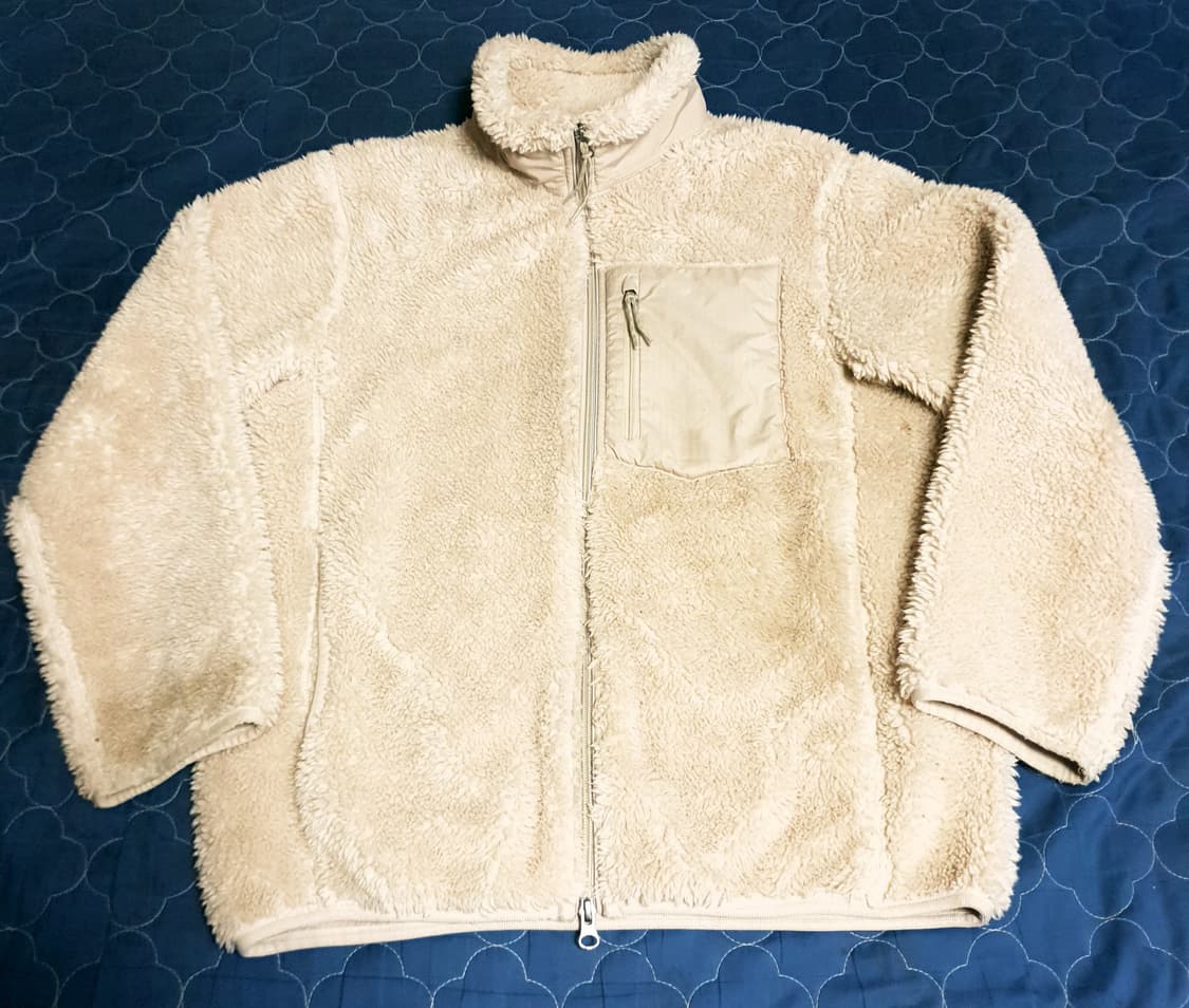 유니클로 윈드블럭 보아 플리스 자켓 아이보리 (M) 상품이미지1