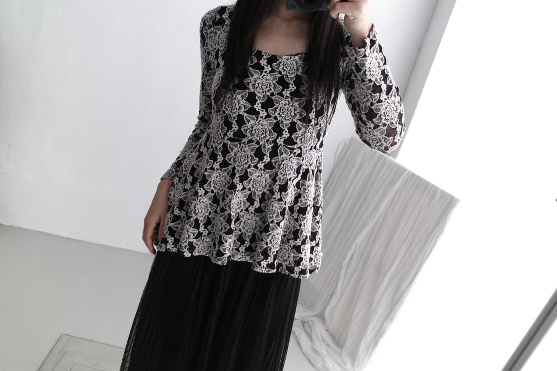 flower flared long sleeve  상품이미지6