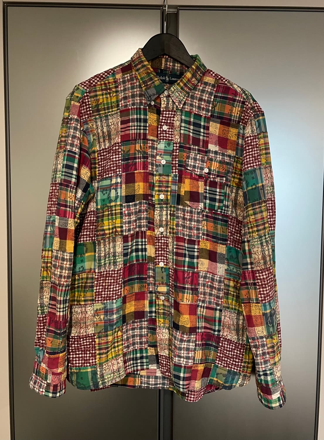 (L) 폴로 랄프로렌 플로랄 마드라스 패치워크 셔츠 상품이미지1