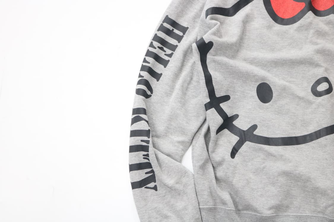 헬로키티 빈티지 빅로고 윙크 그레이 후드 집업 (L) 상품이미지4