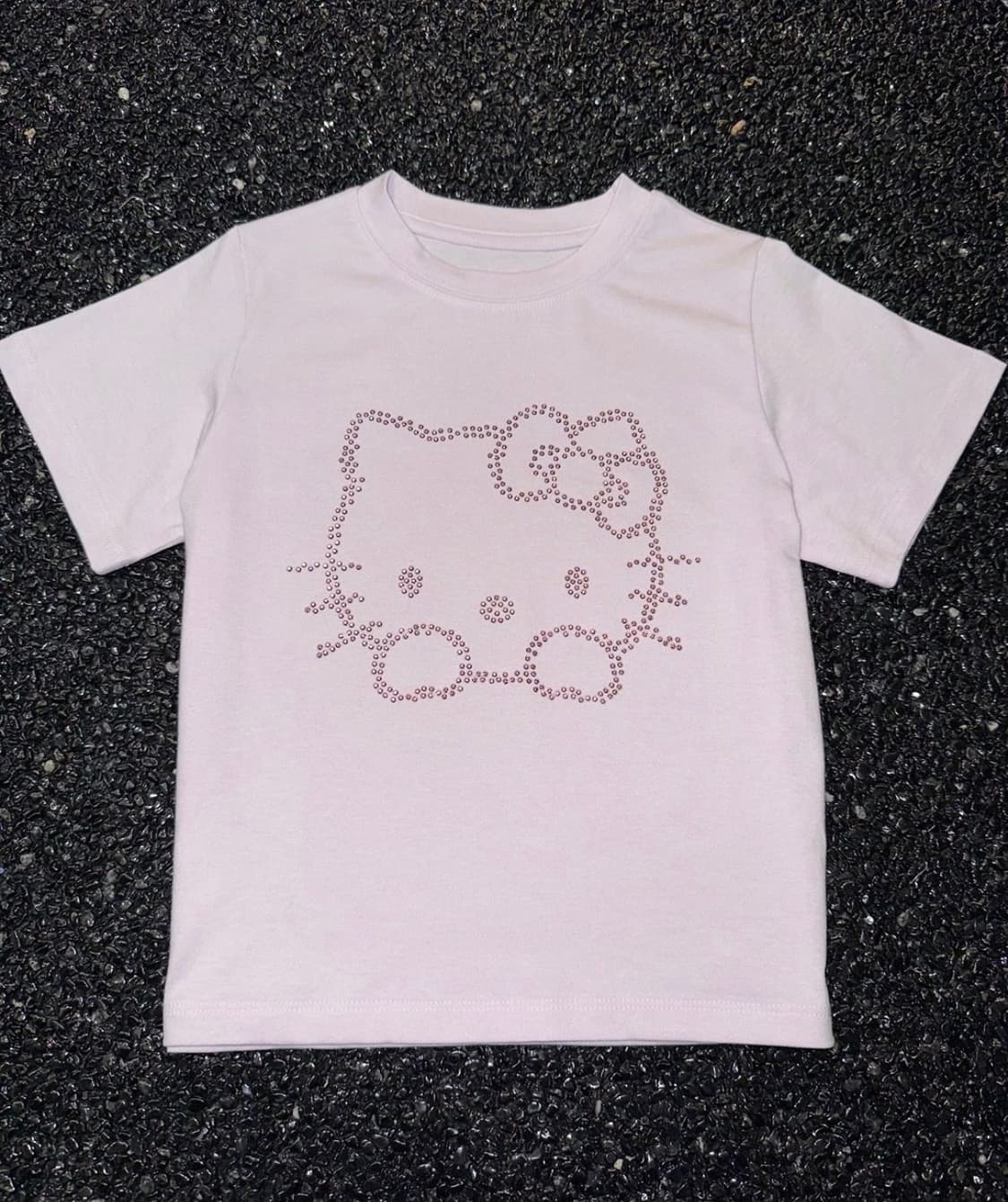 키티 y2k 스타일 큐빅 크롭티 상품이미지3