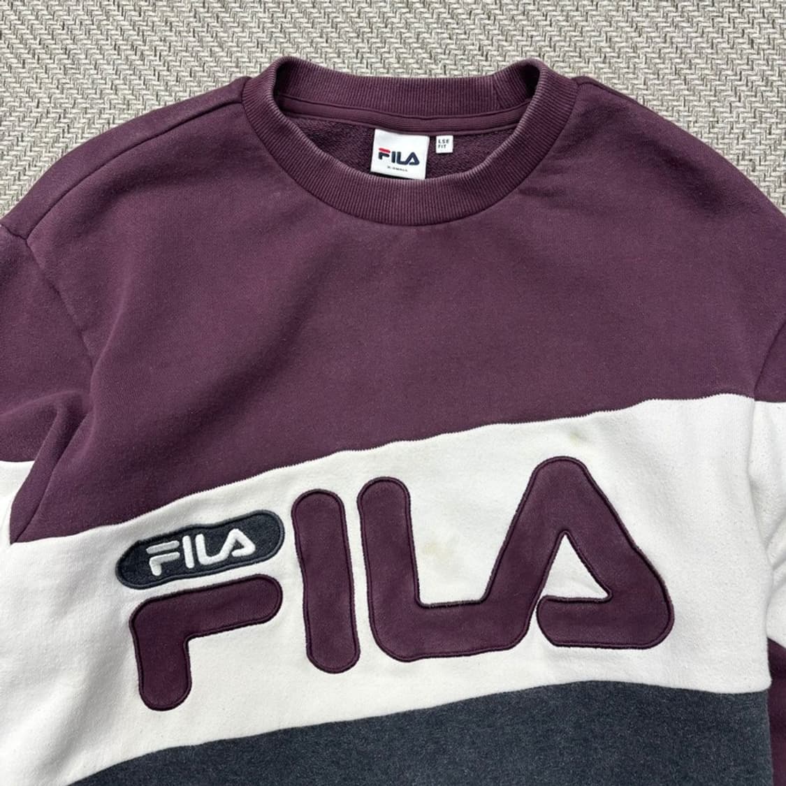 휠라 배색 맨투맨 v0246 상품이미지3