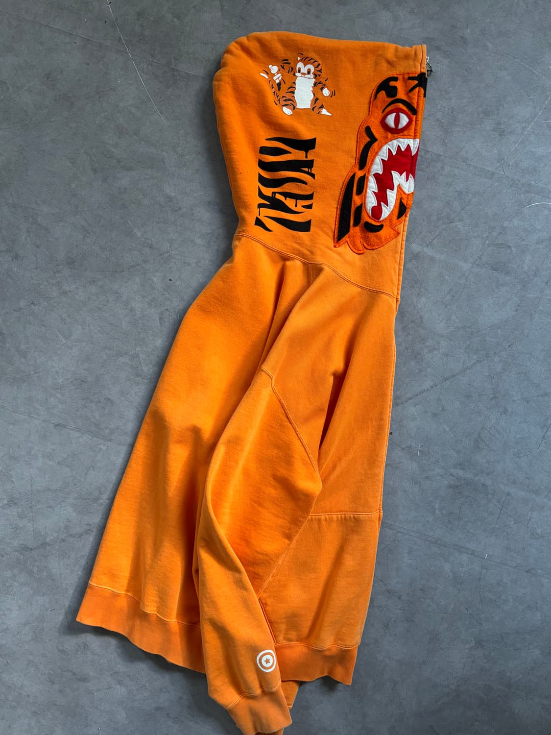 Bape 베이프 오렌지 타이거 샤크 풀 집업 상품이미지10