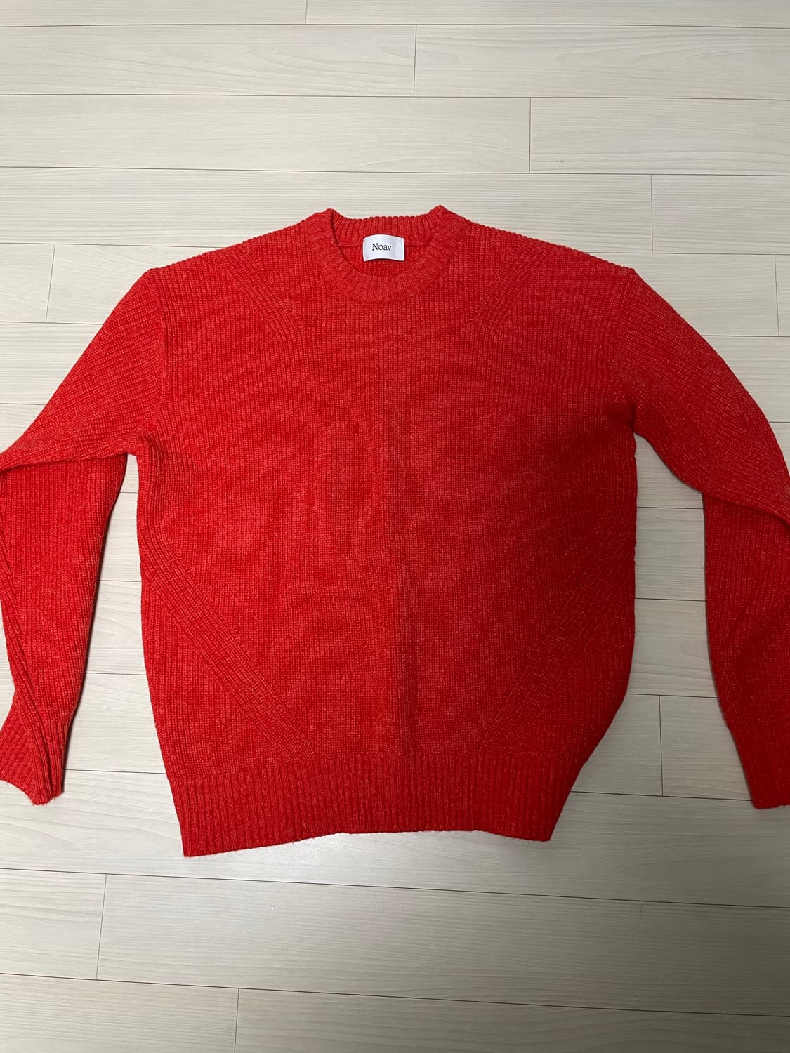 [M] 노아브 소프트 울 하찌 풀오버 니트 오렌지브릭 상품이미지3