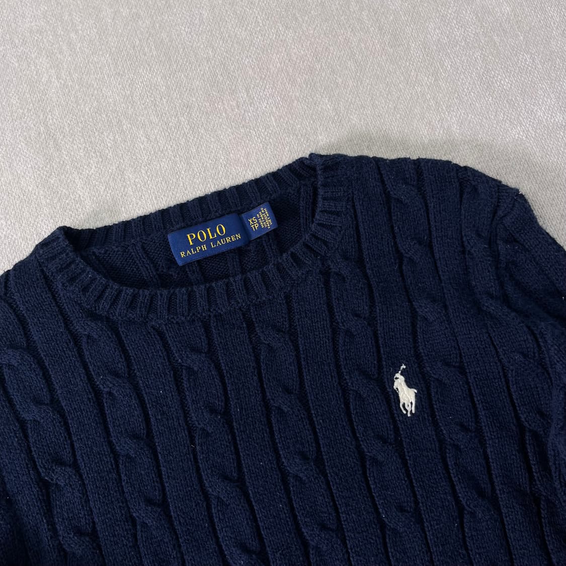 W 90 폴로랄프로렌 꽈배기 네이비 니트 상품이미지2
