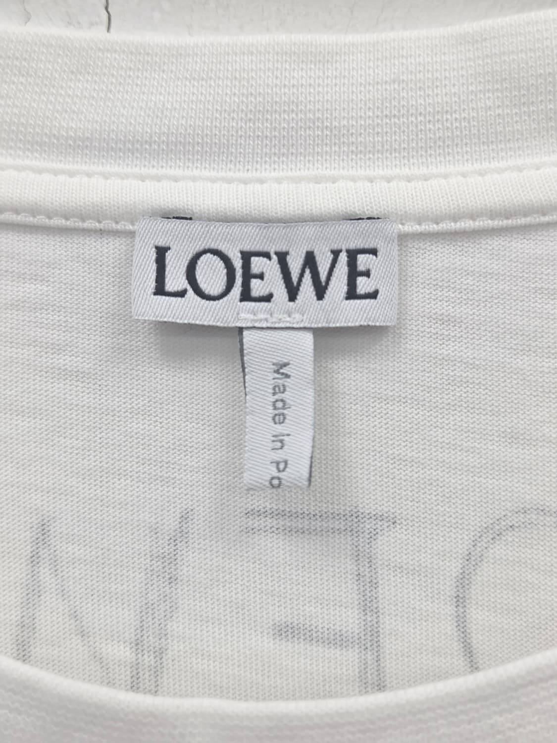 L LOEWE 로에베 프린트 반팔티 흰색 상품이미지2