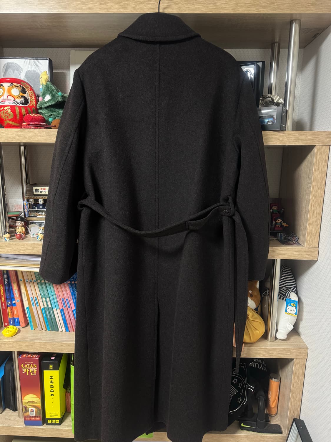 25FW 아모멘토 싱글 블레스트 롱코트 브라운 M 상품이미지2