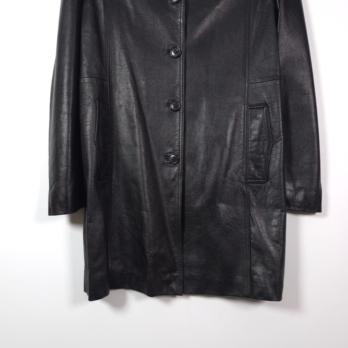 NAVAN GISY 리얼 레더 롱 코트 66 상품이미지4