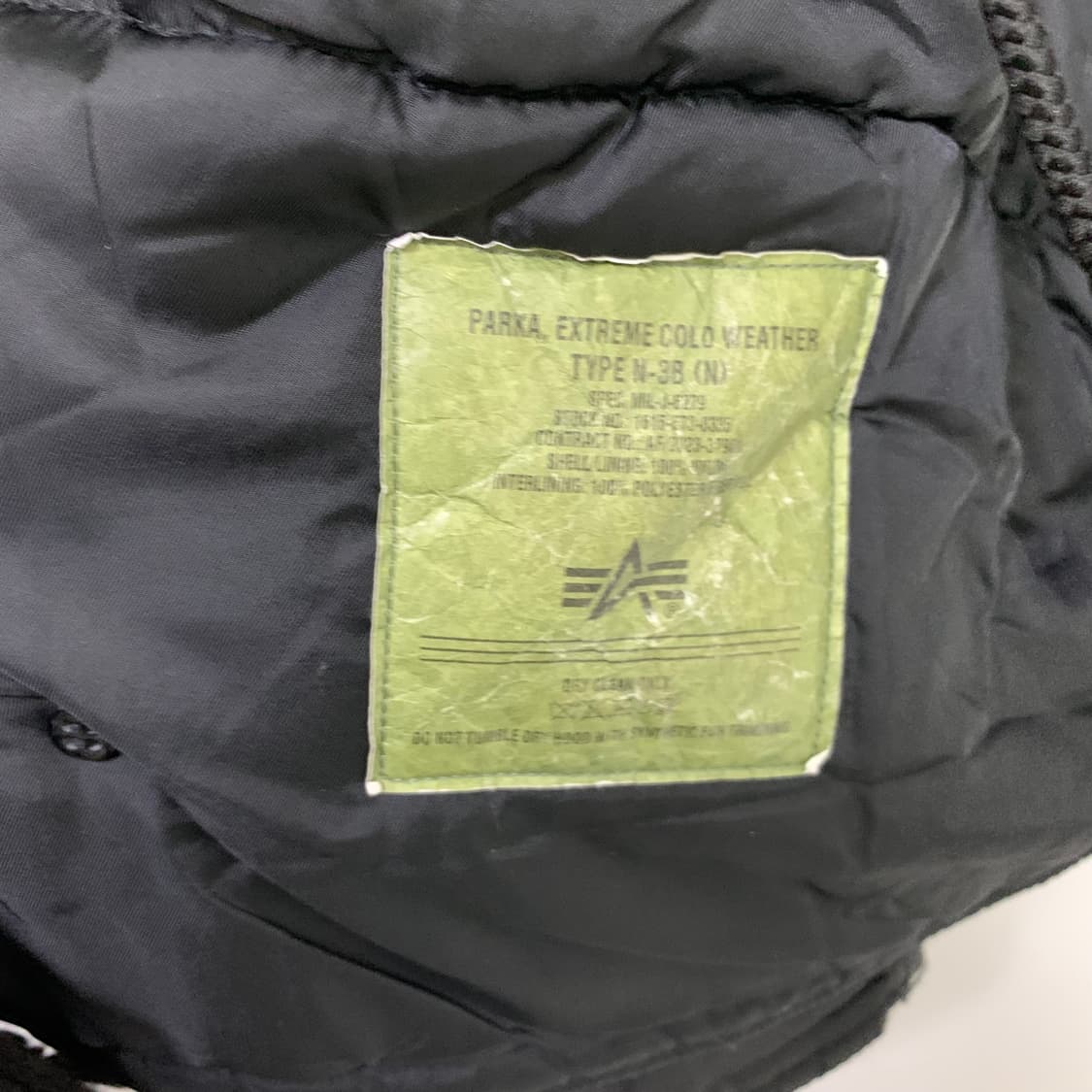 알파인더스트리 N3B 00s 야상 패딩 점퍼 비대칭 버튼 M 상품이미지6