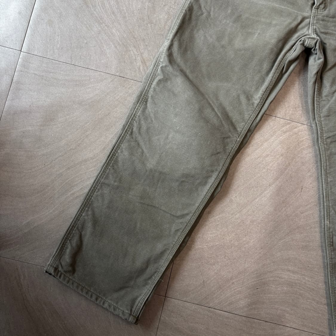 칼하트 오리지널 b111 모스그린 싱글니 카펜터 팬츠 상품이미지8