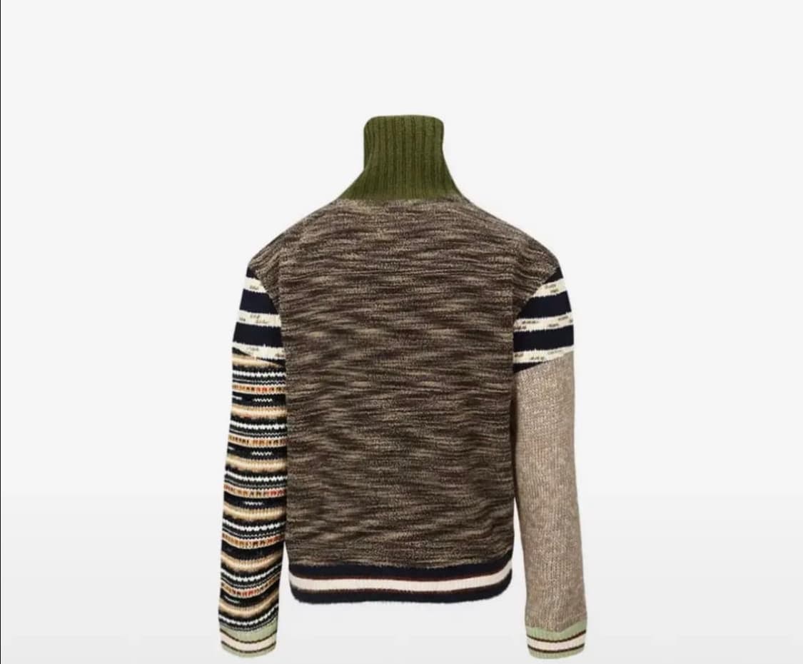 앤더슨벨 브리프덴 패치워크 집업 가디건 상품이미지3