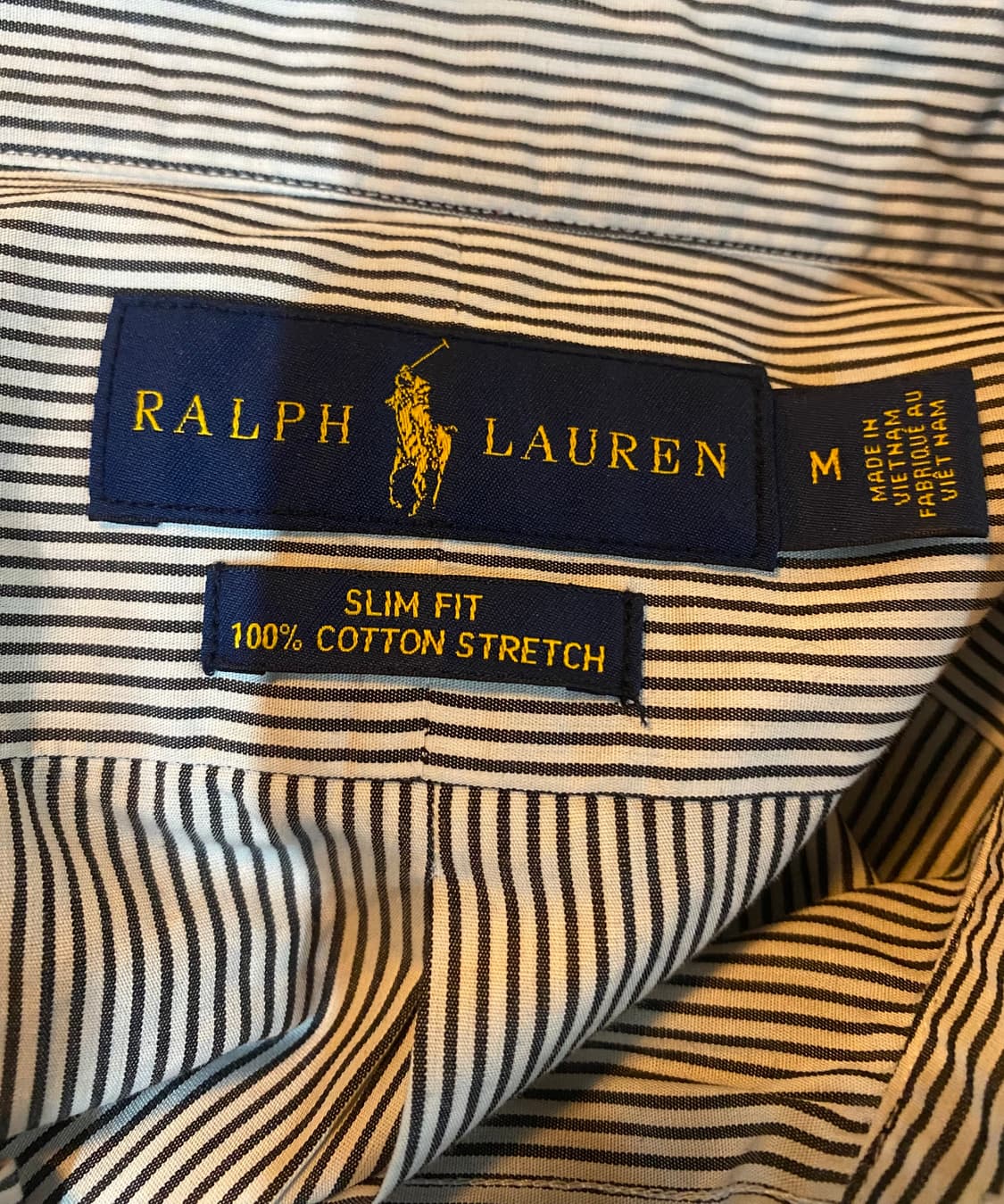 정품 폴로 랄프로렌 스트라이프 셔츠 M 슬림핏 상품이미지7