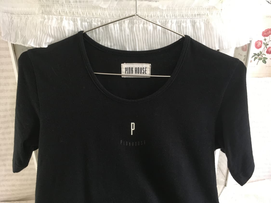핑크하우스 블랙 프린팅 티셔츠 상품이미지7