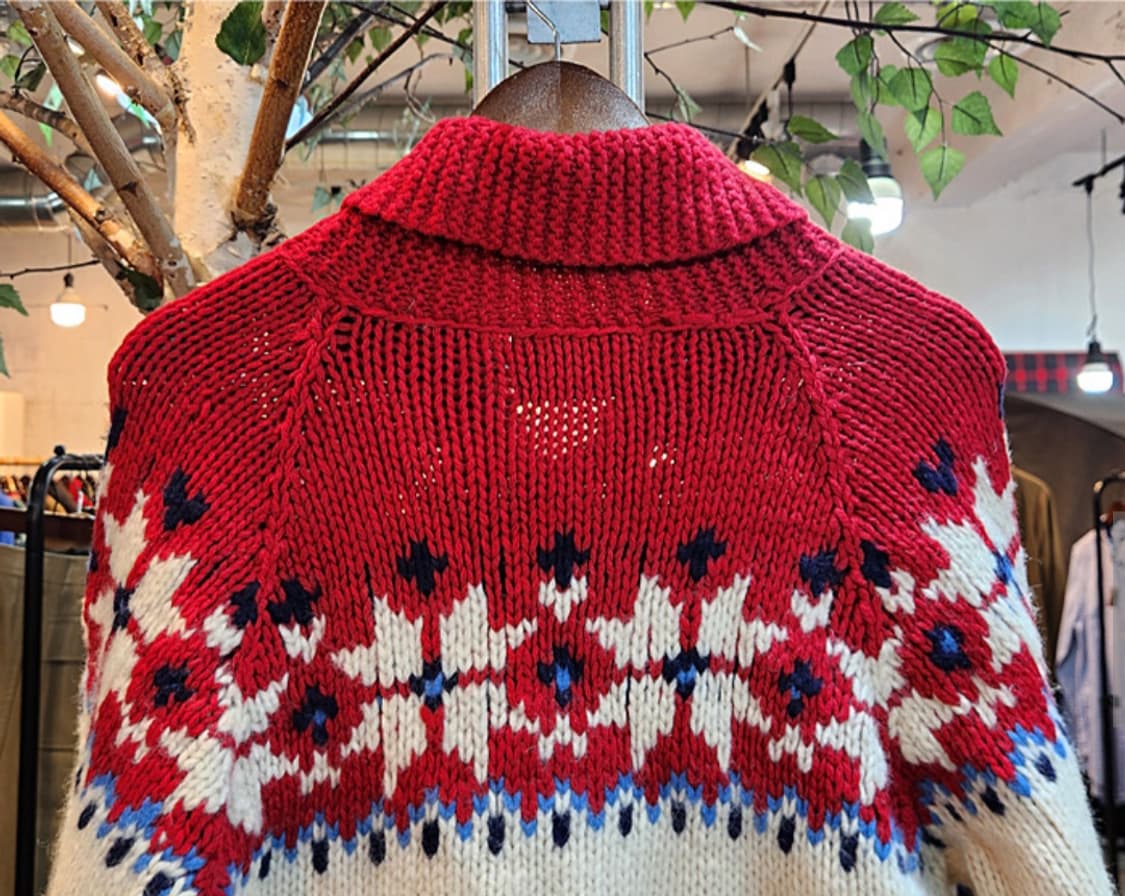 Antibal listic 도톰한 울 눈꽃 스웨터 빈티지 집업 상품이미지7