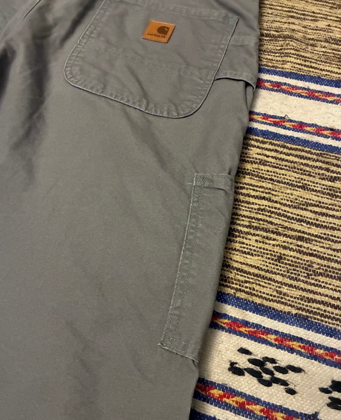 (33~34)칼하트 덩가리 빈티지 싱글니 카펜더 워크팬츠 그레이 상품이미지9