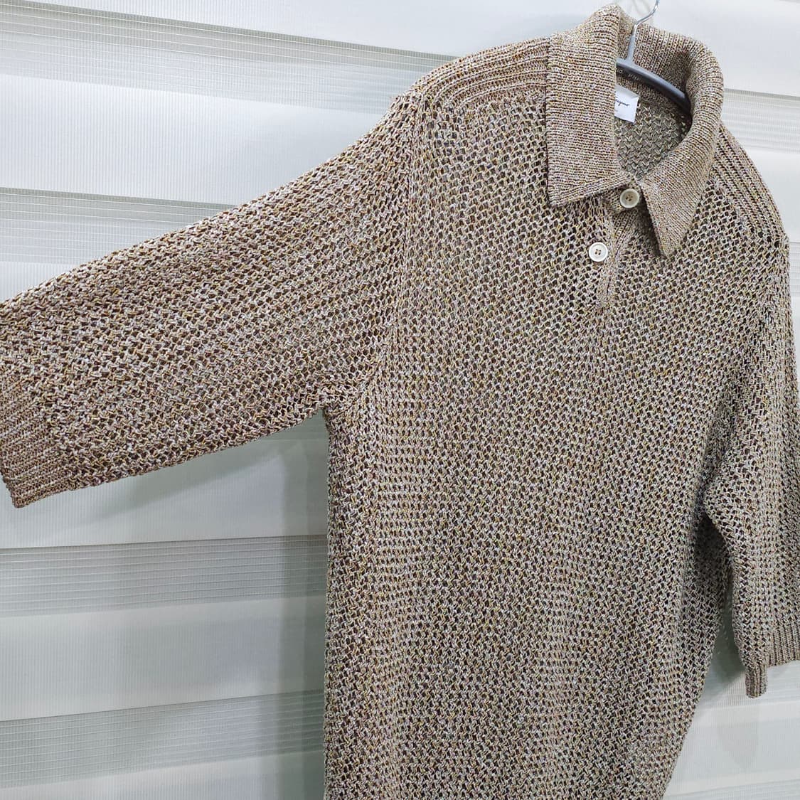 페라가모 펀칭 카라 반팔 니트- 우먼L 상품이미지5