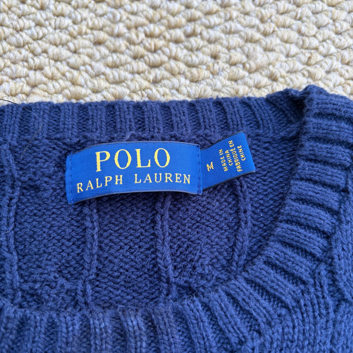 폴로 랄프로렌 네이비 케이블 니트 상품이미지4
