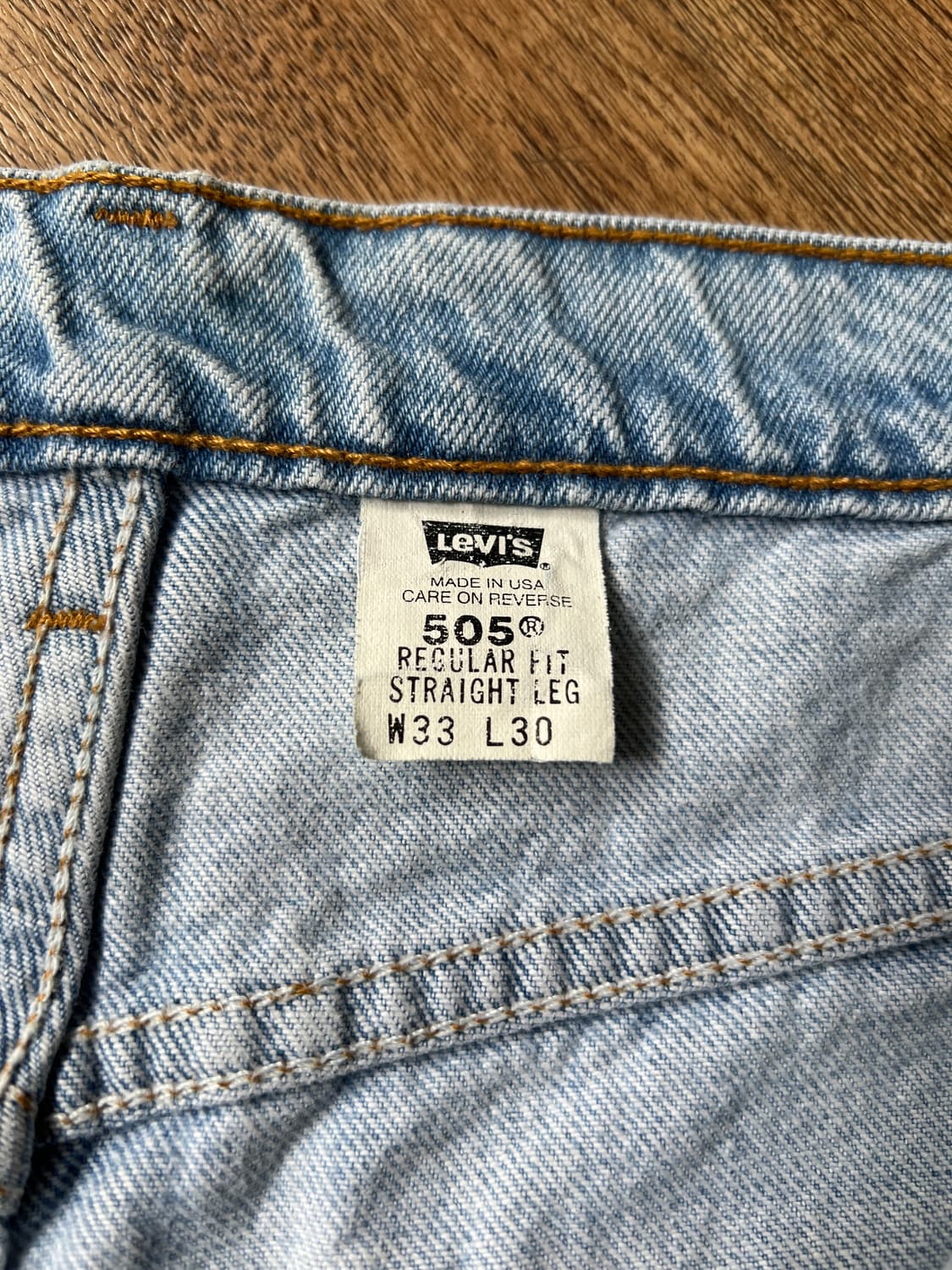 [33]90's 리바이스 505 블랭크탭 Made in USA 데님 팬츠 상품이미지4