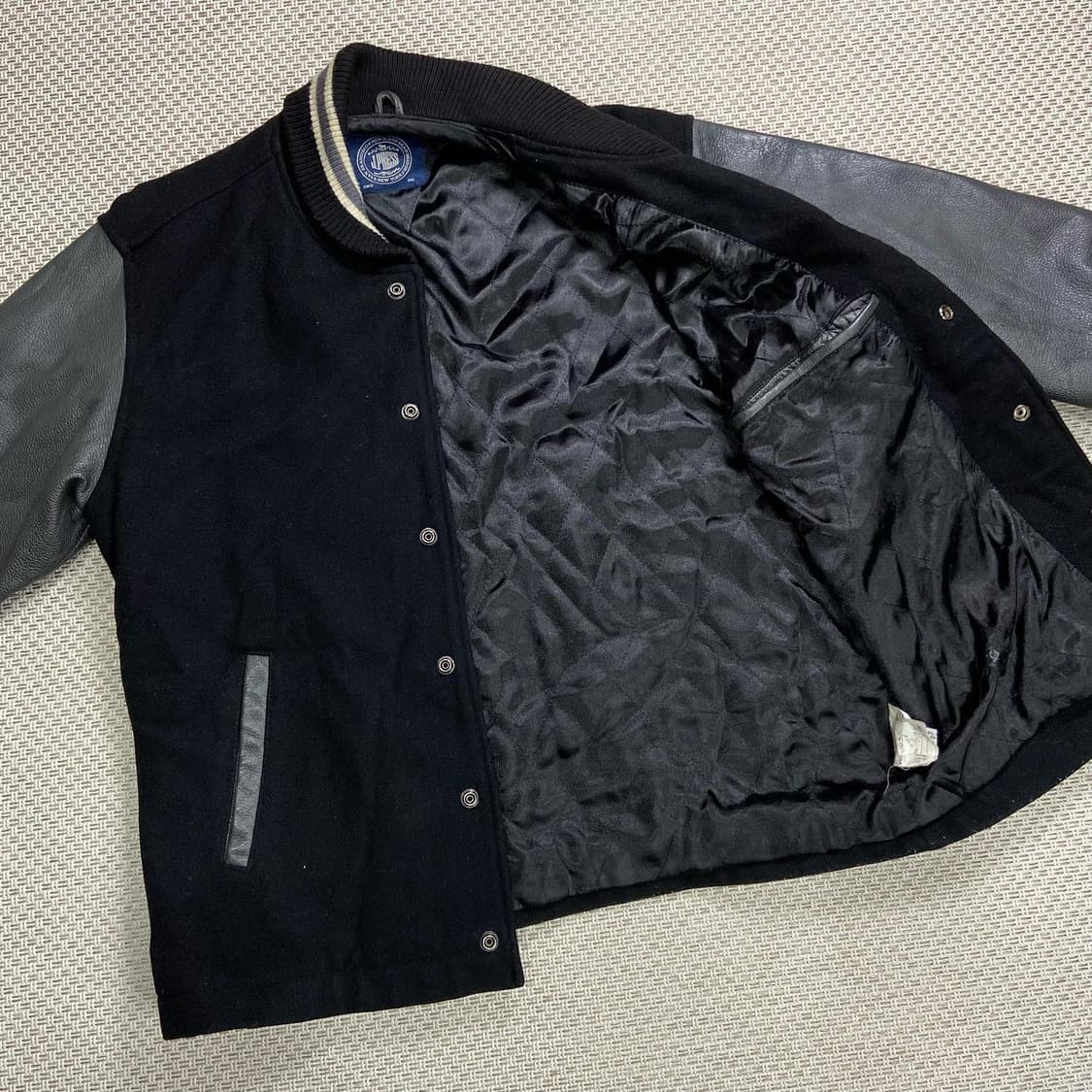 (103) 제이프레스 레더 슬리브 바시티 자켓 상품이미지6