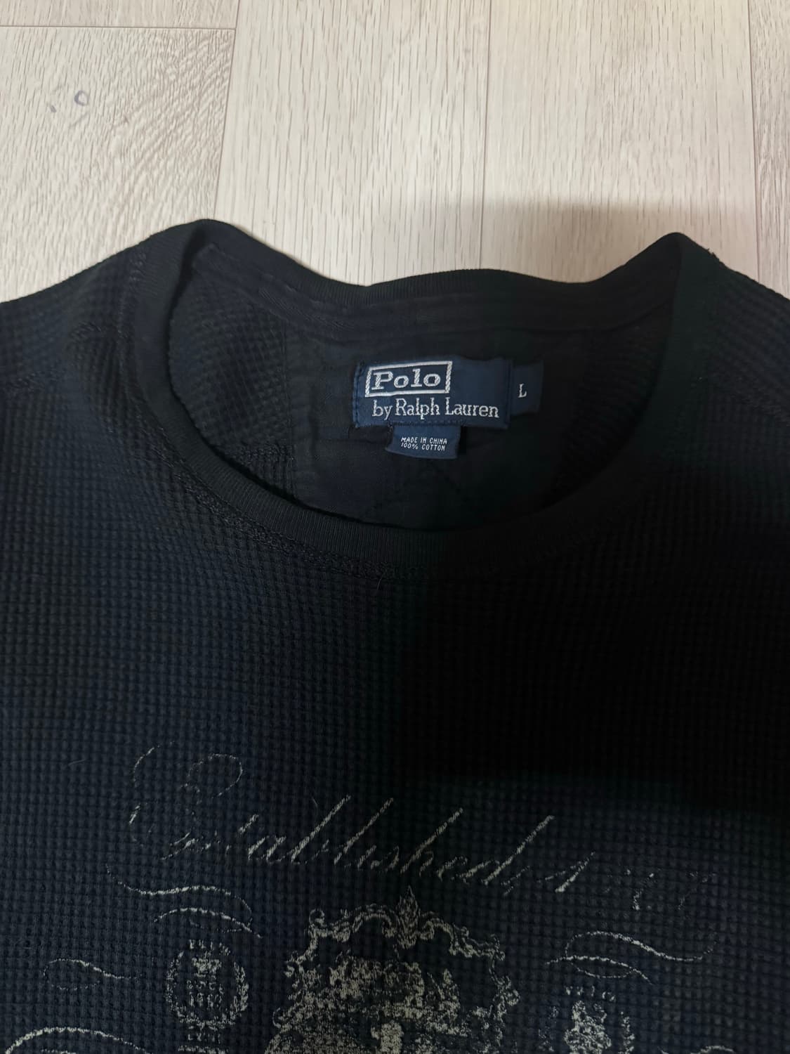 폴로랄프로렌 빈티지 와플티 l(실측) 상품이미지3
