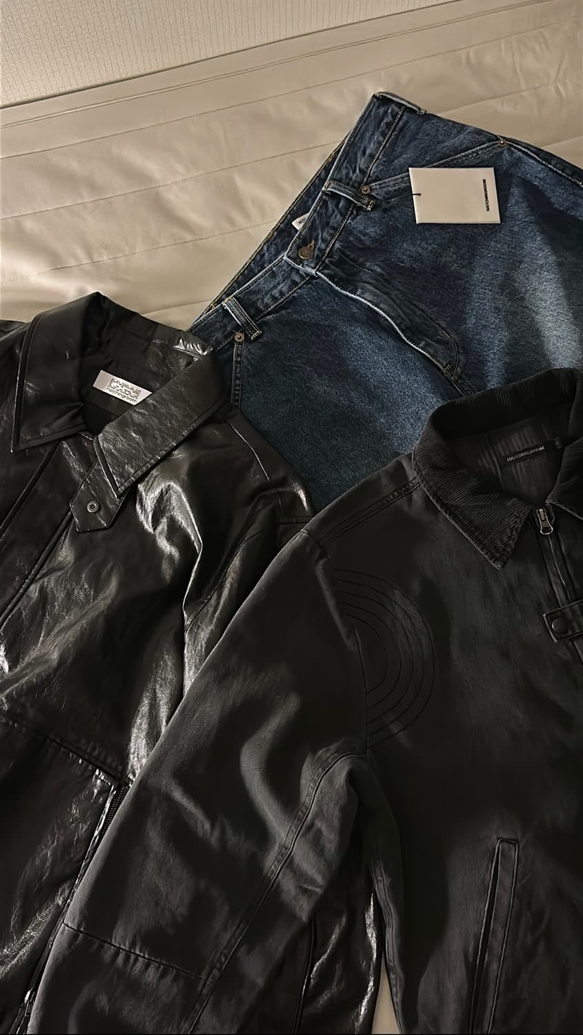 (M) 해칭룸 Denim Work Jacket Dyed Blue Grey 상품이미지1