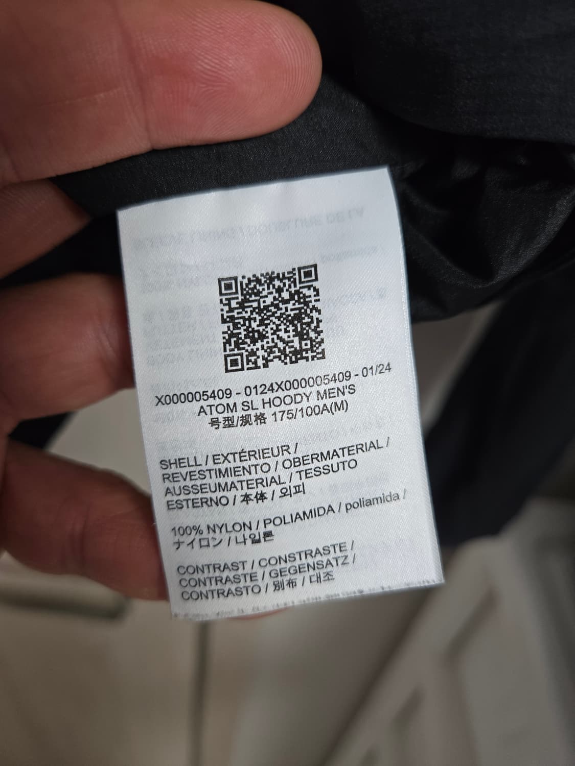 아크테릭스 아톰sl 블랙 M사이즈 판매 상품이미지6