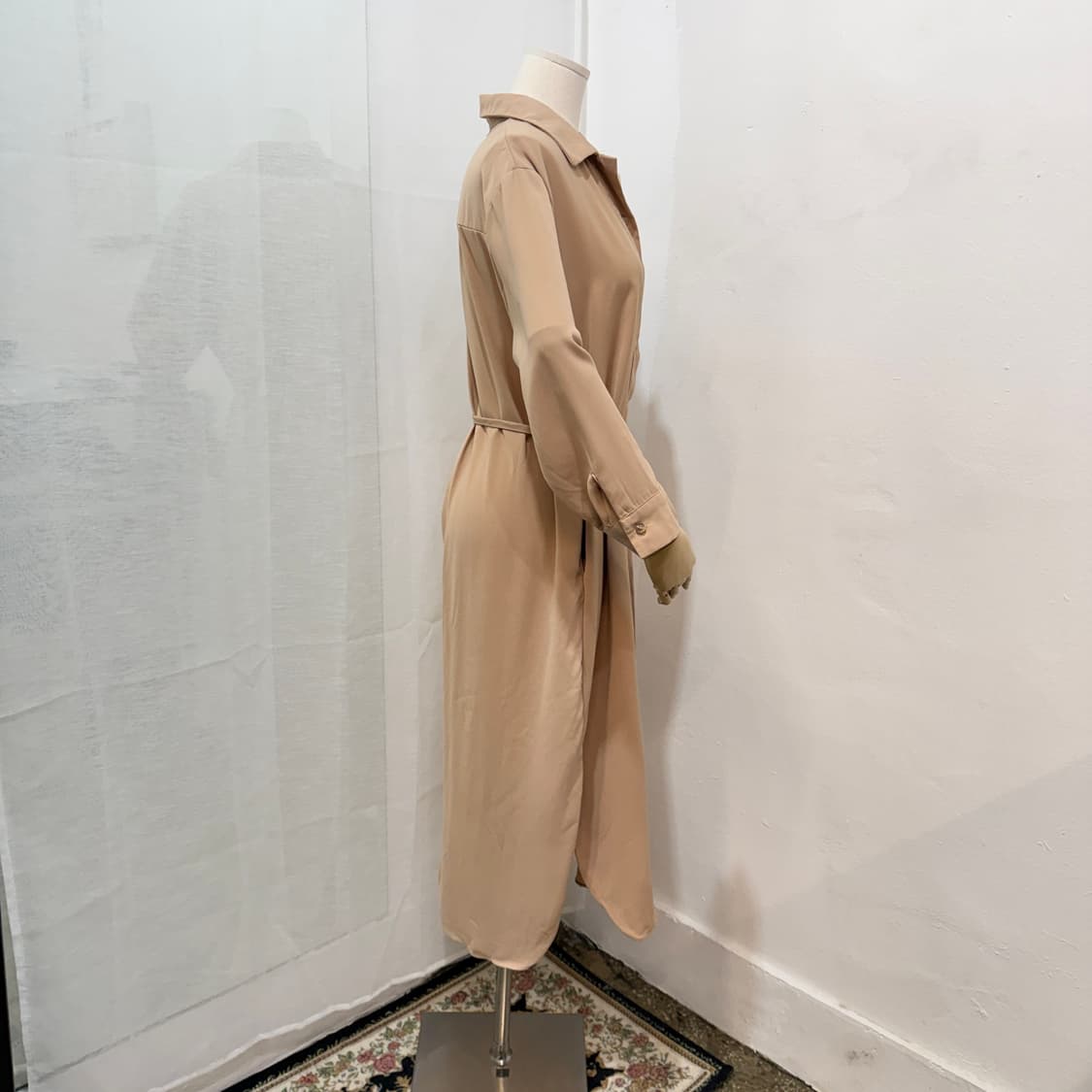 더오픈 촤르르 롱원피스 허리끈 찰랑 셔츠원피스 557 상품이미지4