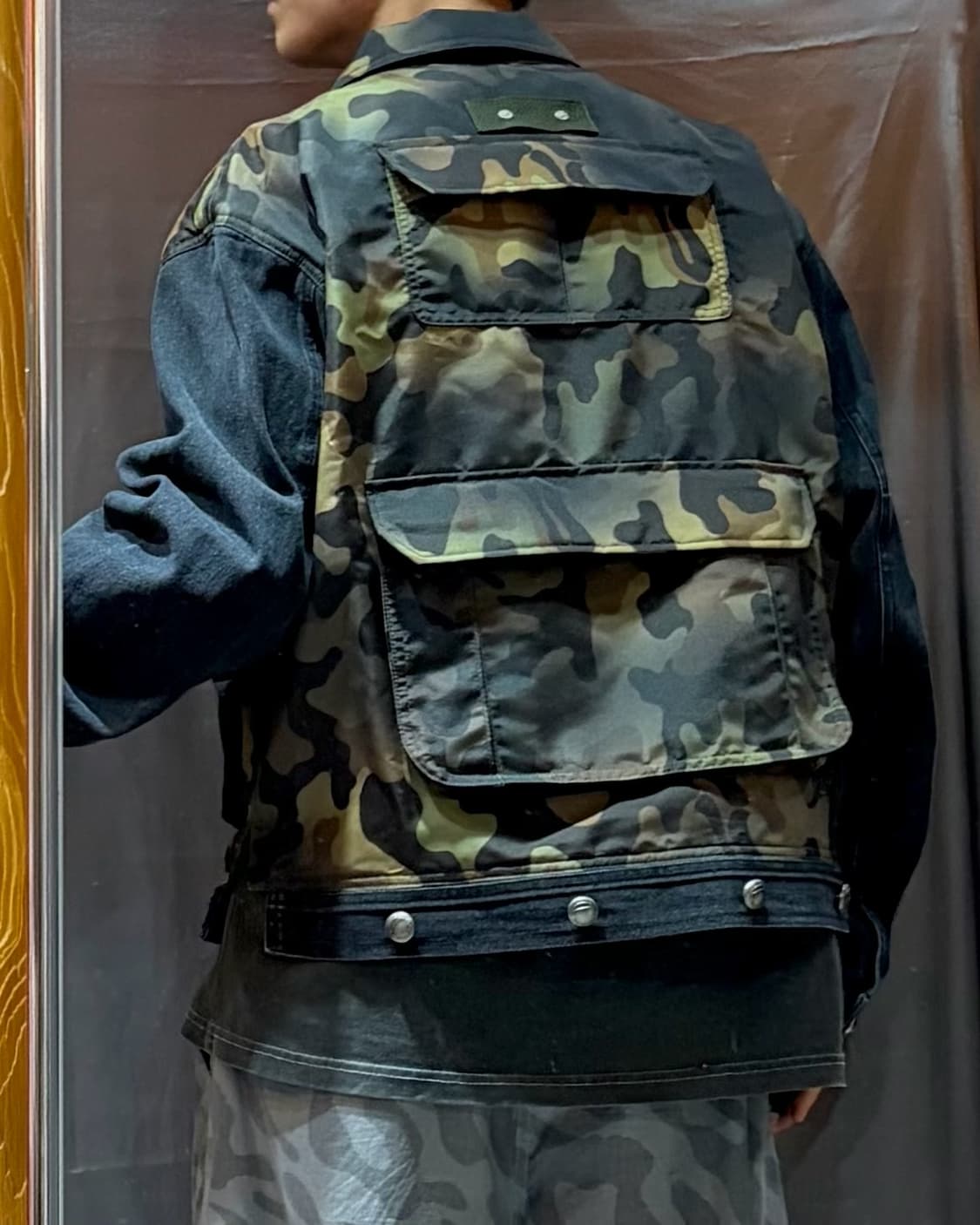 (새상품) 앤더슨벨 카모플라주 집업 데님자켓 상품이미지3