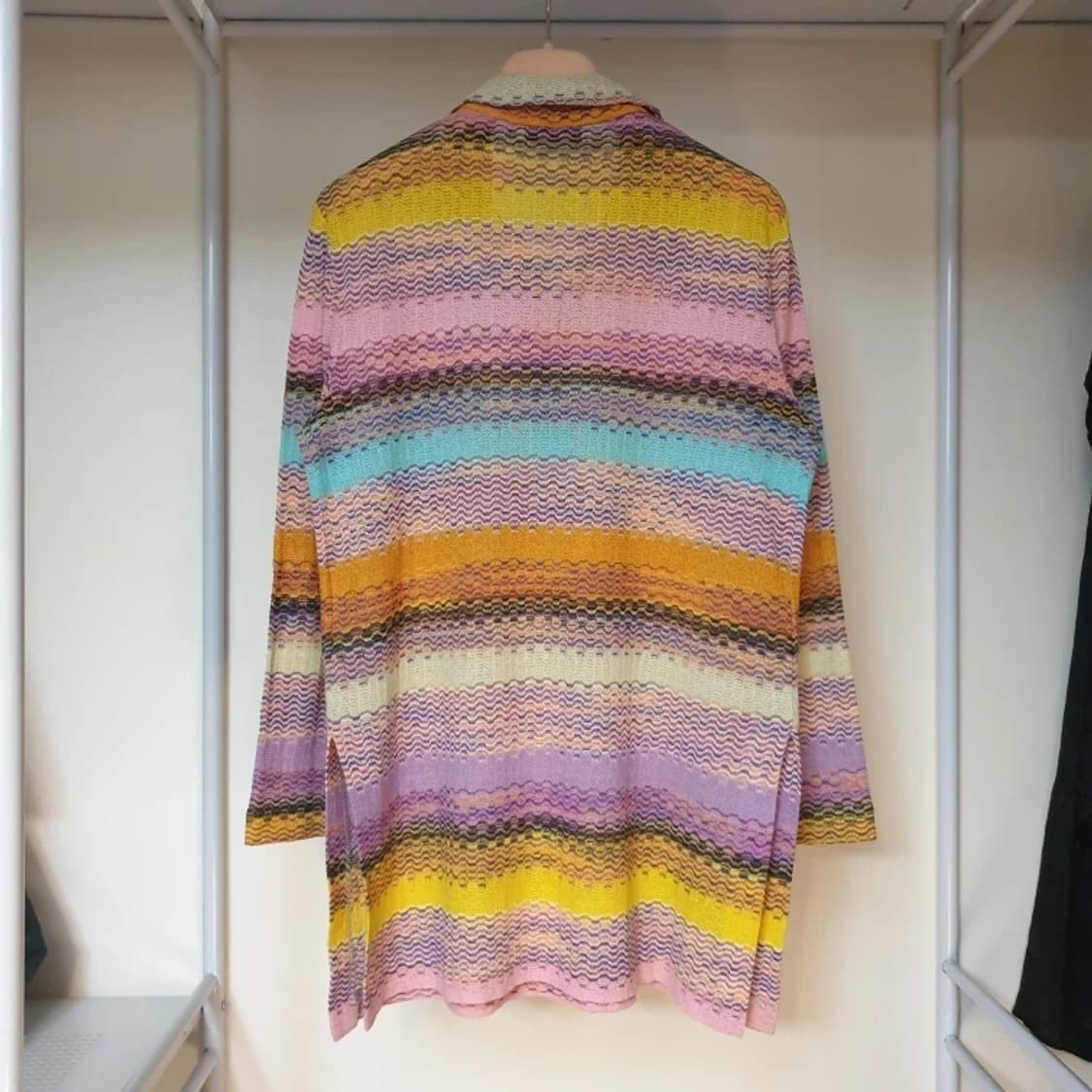 Missoni 미쏘니 메인라벨 파스텔 멀티컬러패턴 시어니트 폴로 스웨터 상품이미지3
