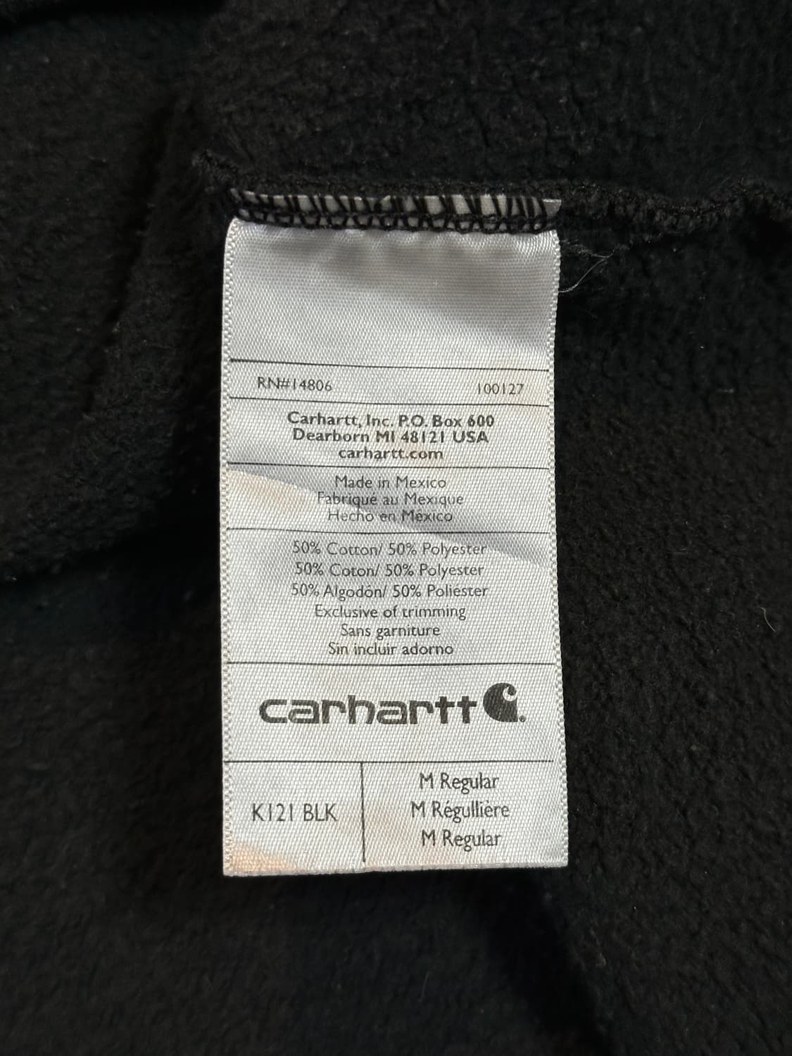 칼하트 CARHARTT 미드웨이트 오리지널핏 기모 후드티 블랙 상품이미지8