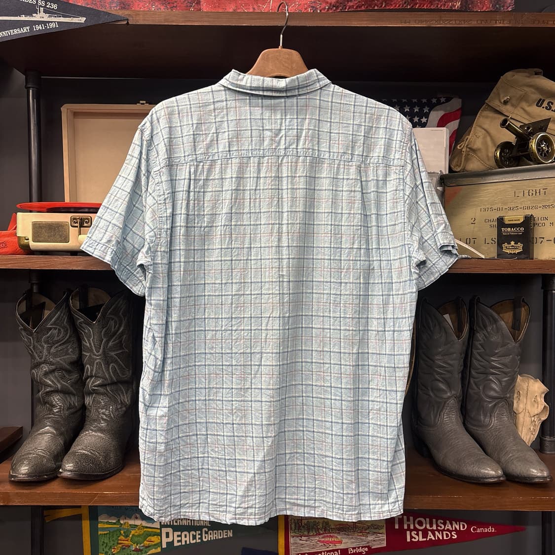 파타고니아 파스텔 윈도우 체크 워크포켓 린넨셔츠 N1062 상품이미지2