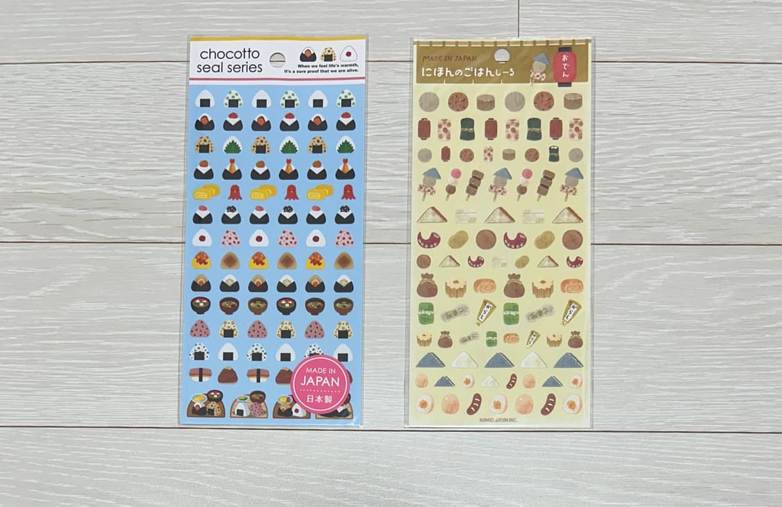 일본 음식 스티커(오니기리/어묵) 세트 상품이미지1