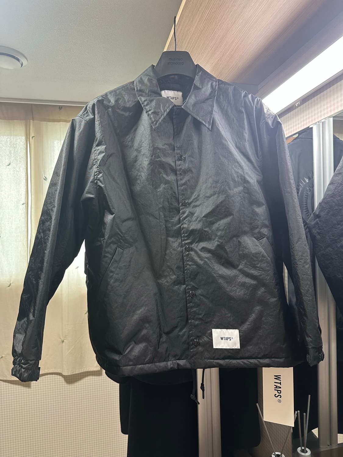 최종가격 더블탭스 보아 옥스포드 코치자켓 블랙 3사이즈 상품이미지3