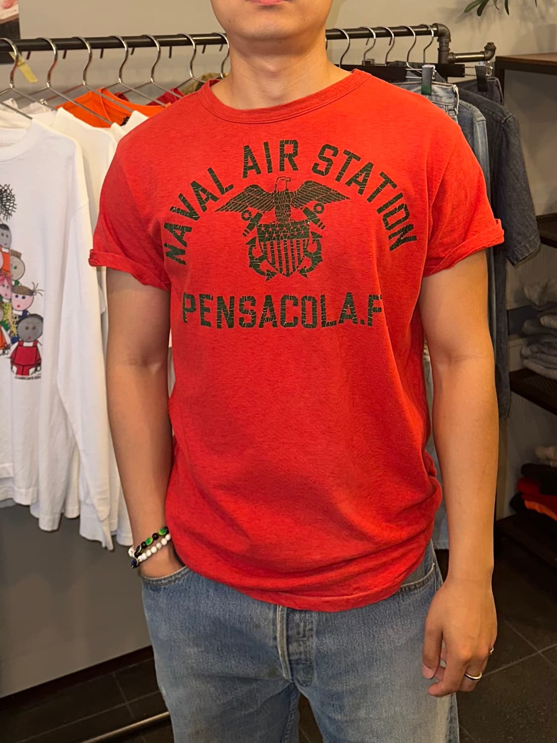 Denim Dungaree Naval A.S single T-shirt 상품이미지3