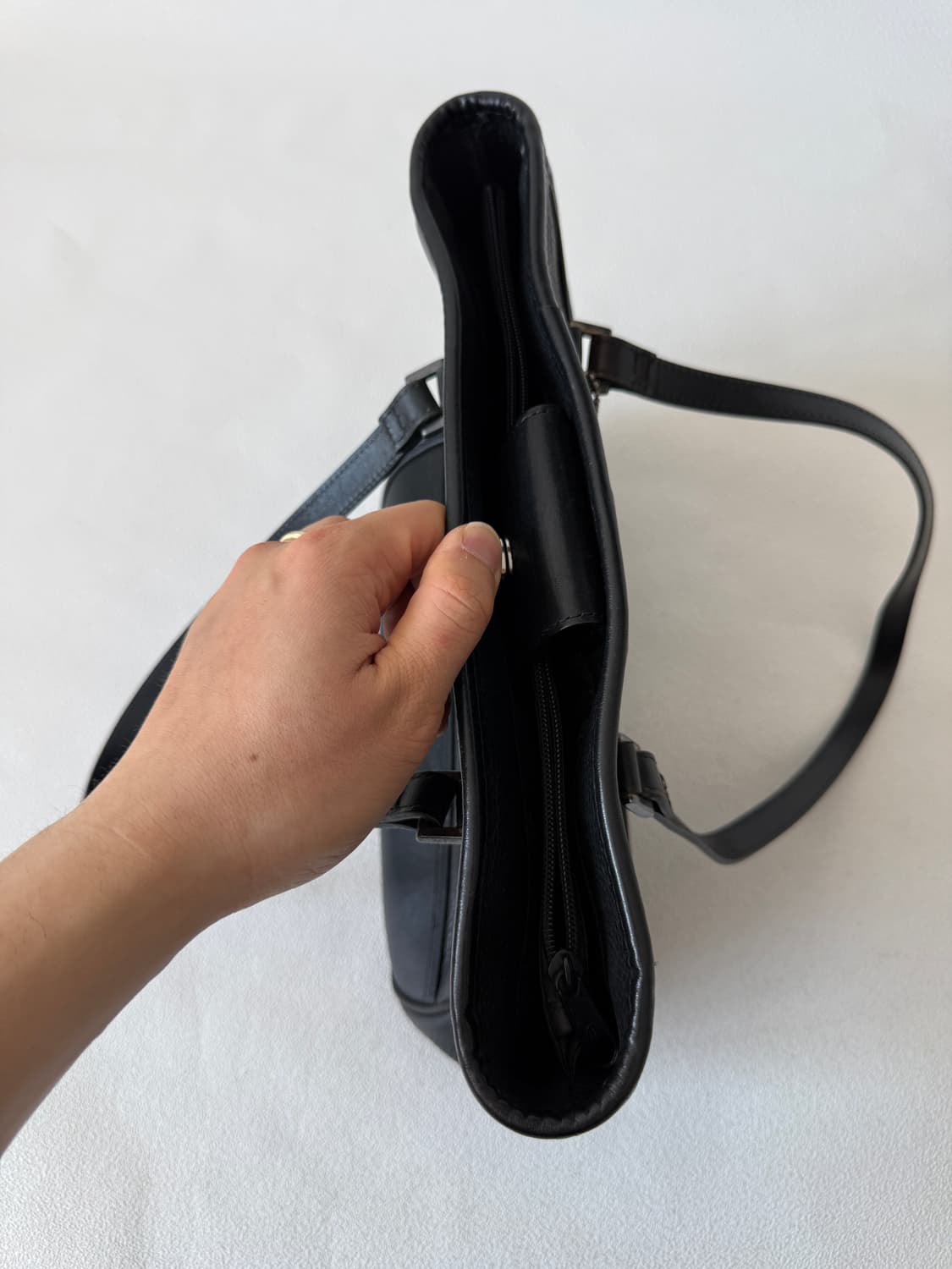 Pre owned 레더 숄더백 상품이미지7