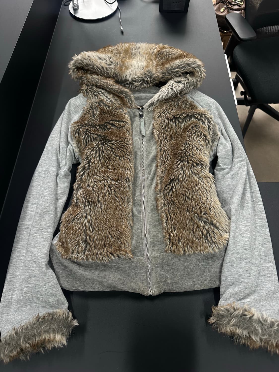 재팬빈티지 Anemone y2k 퍼 리버시블 후드자켓 상품이미지5