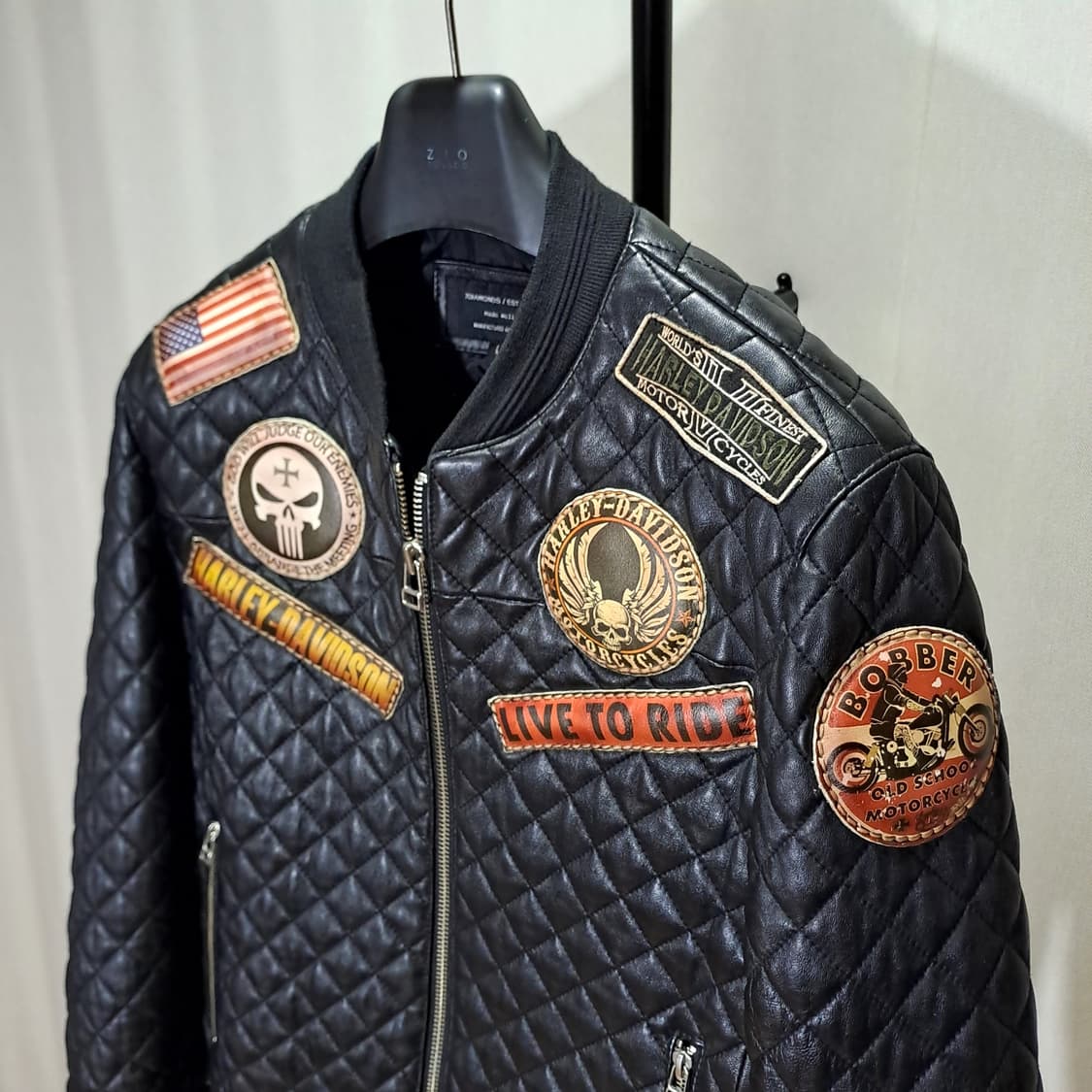 (택포) 퀼팅 양가죽 커스텀 자켓 L B761 상품이미지4