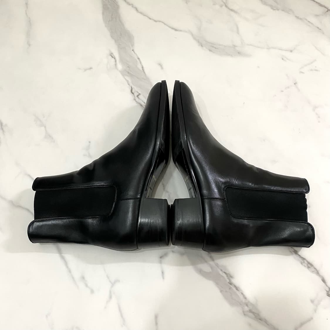 (42.5) 생로랑 레더 와이어트40 첼시 부츠 블랙 상품이미지7